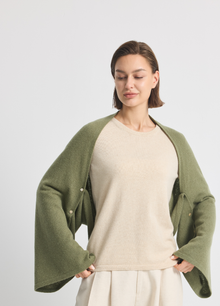 Button Poncho (Merino Blend)