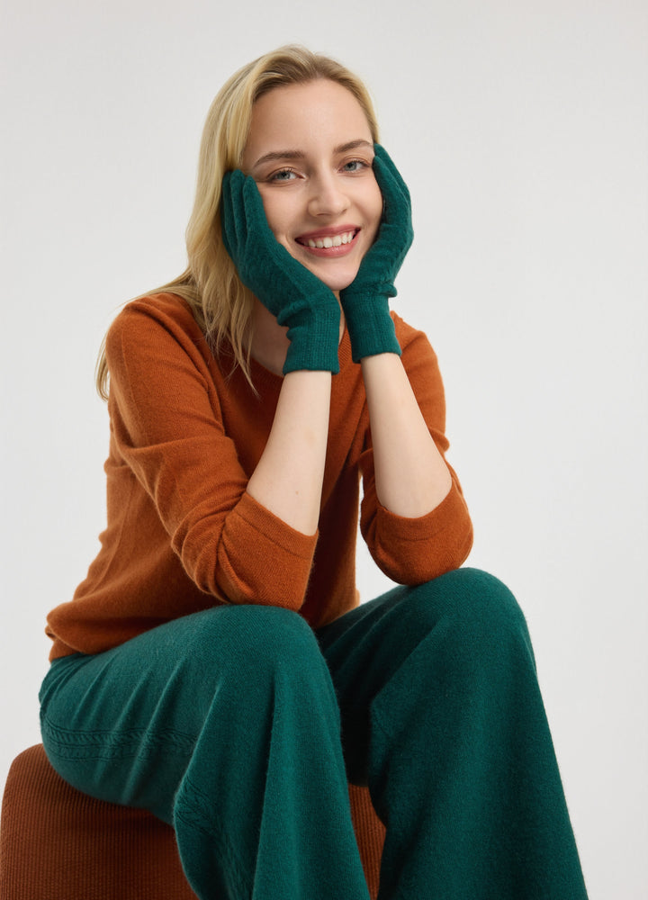 Cashmere Ladies Cable Gloves