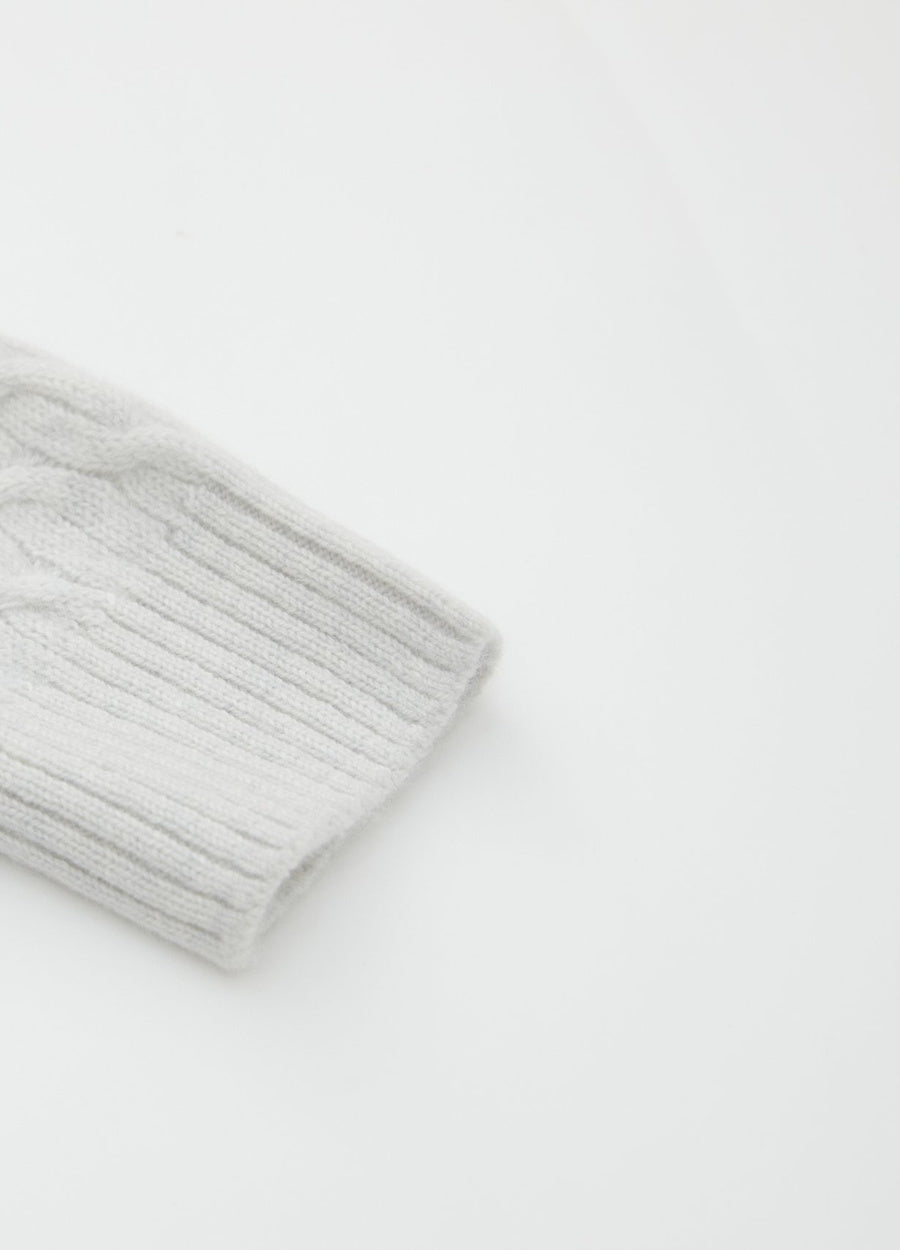 Cashmere Cable Zip Cardigan