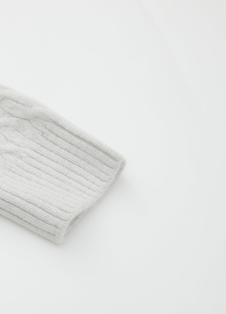Cashmere Cable Zip Cardigan
