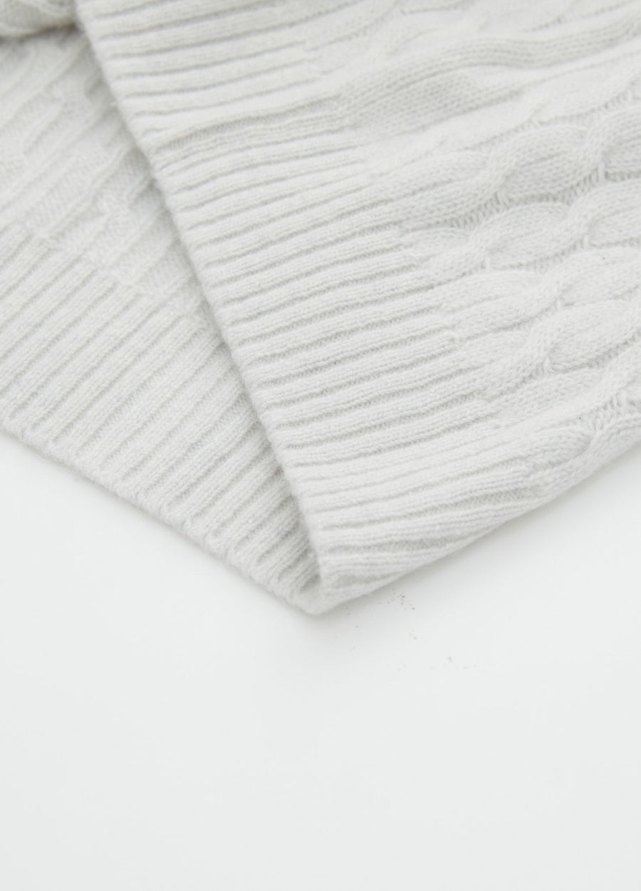 Cashmere Cable Zip Cardigan