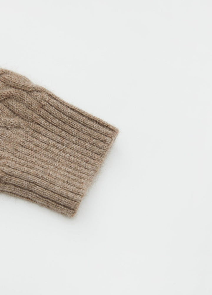 Cashmere Cable Zip Cardigan
