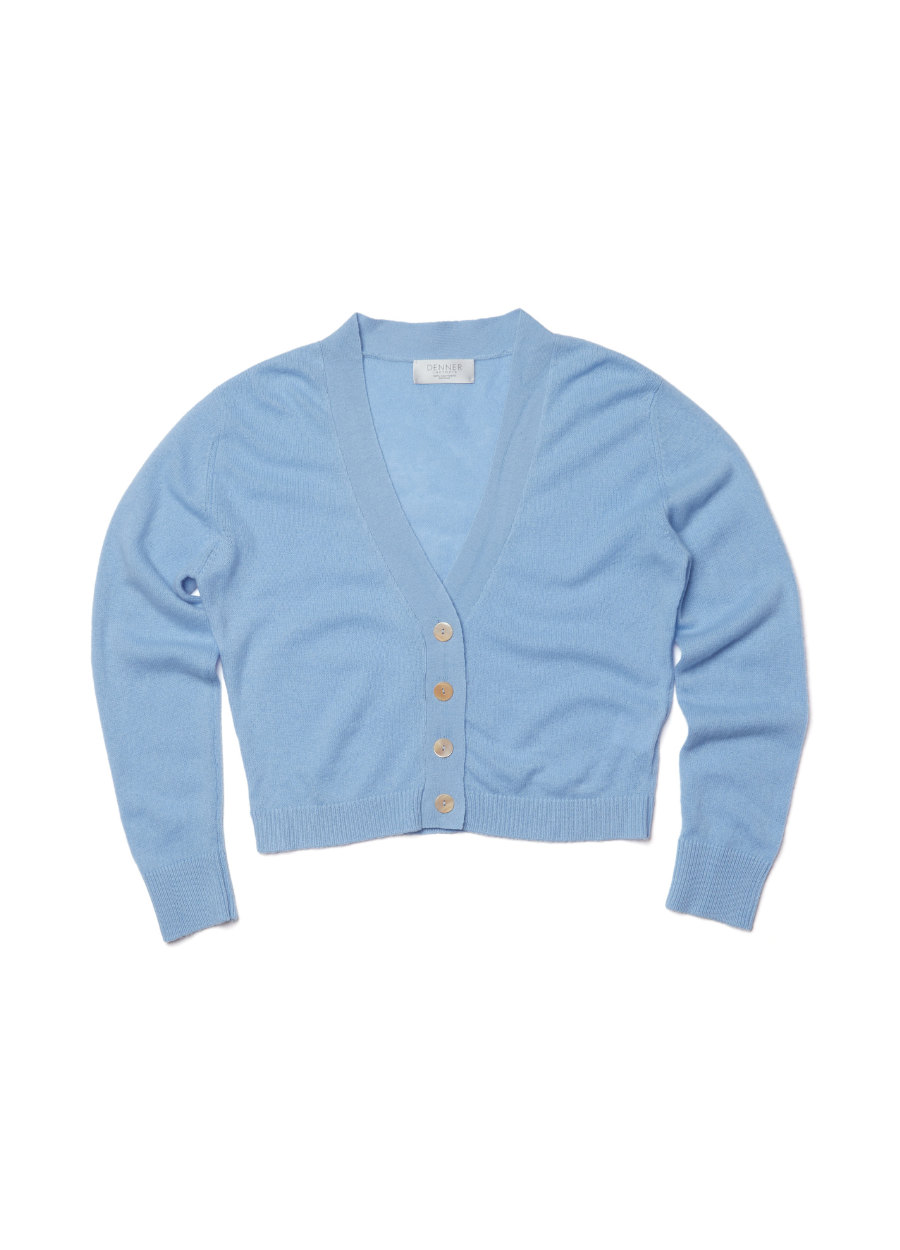 Denner women's cashmere Corali Cardigan in Splash, view 2