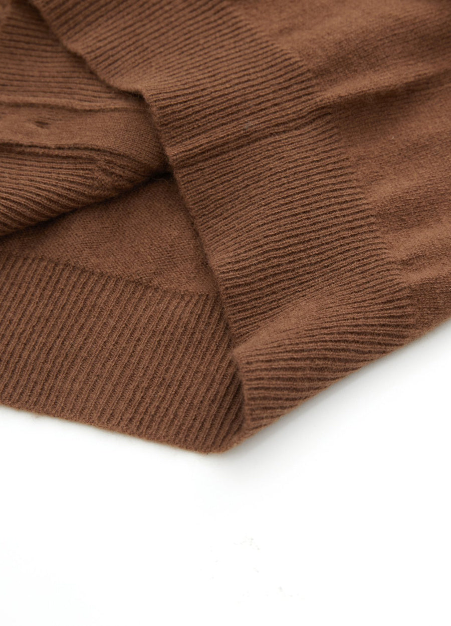 Cashmere Cable Detail-Button Gilet