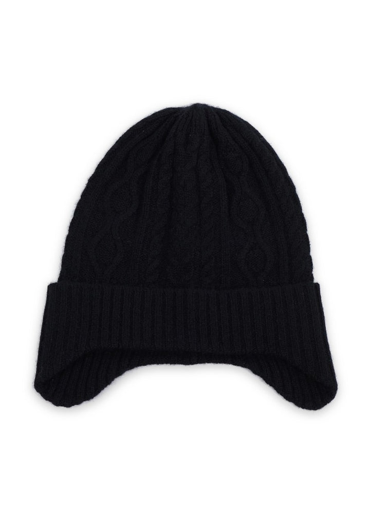 Cashmere Cable Earflap Hat