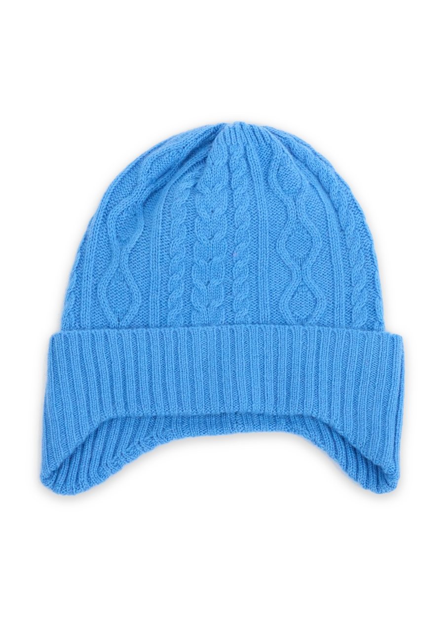 Cashmere Cable Earflap Hat