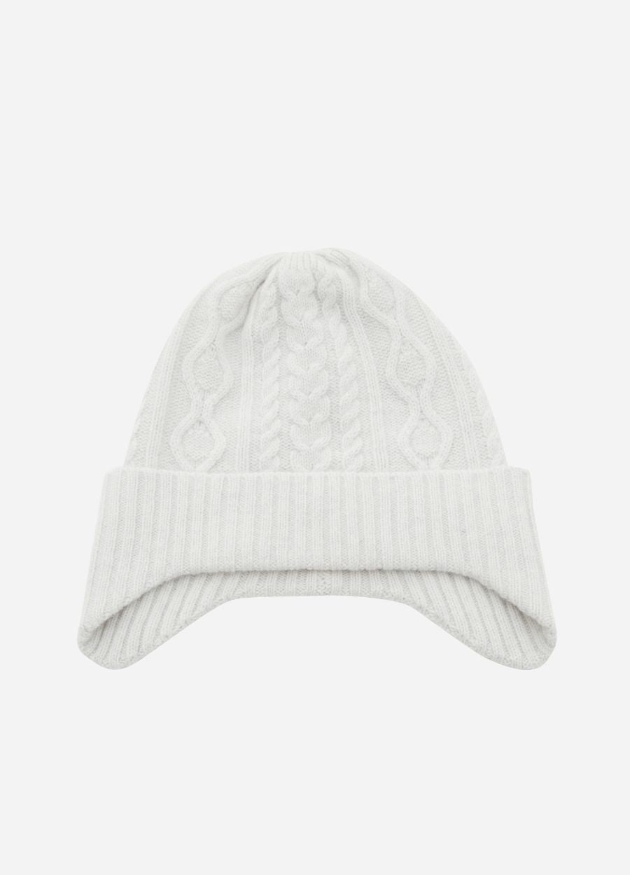 Cashmere Cable Earflap Hat