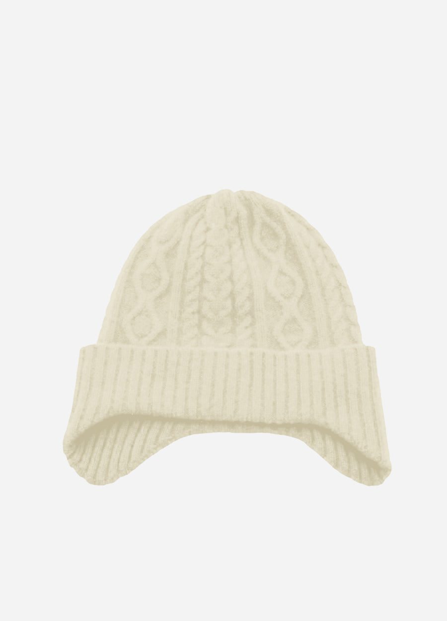 Cashmere Cable Earflap Hat
