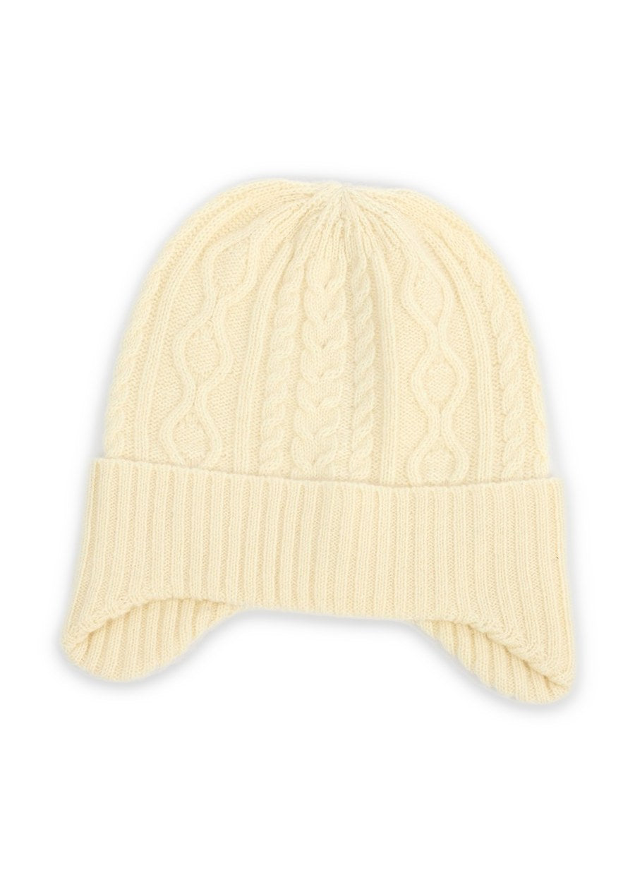 Cashmere Cable Earflap Hat