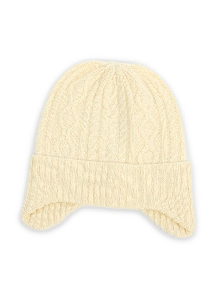 Cashmere Cable Earflap Hat