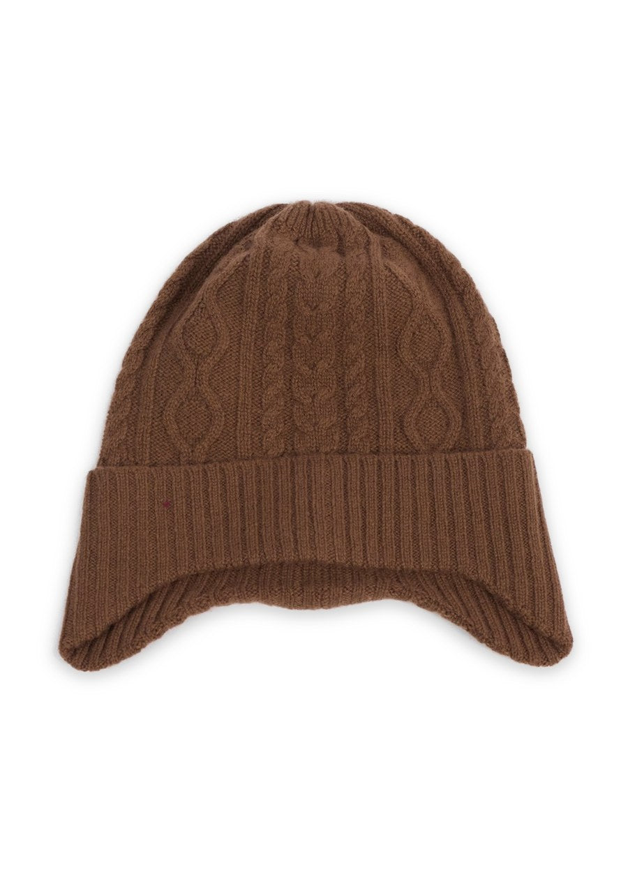 Cashmere Cable Earflap Hat
