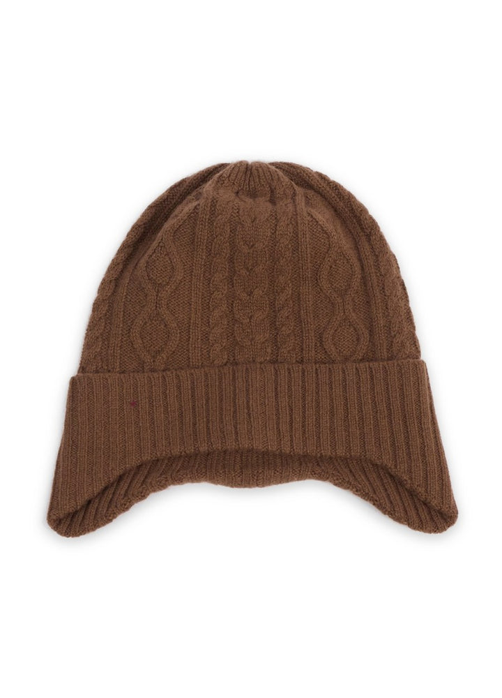 Cashmere Cable Earflap Hat