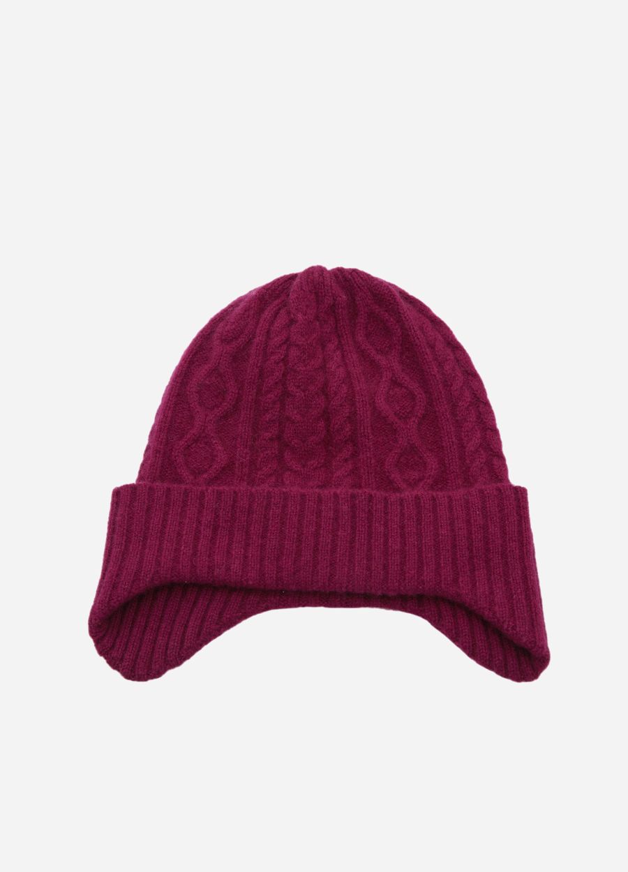 Cashmere Cable Earflap Hat