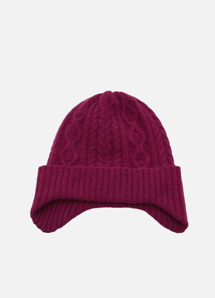 Cashmere Cable Earflap Hat