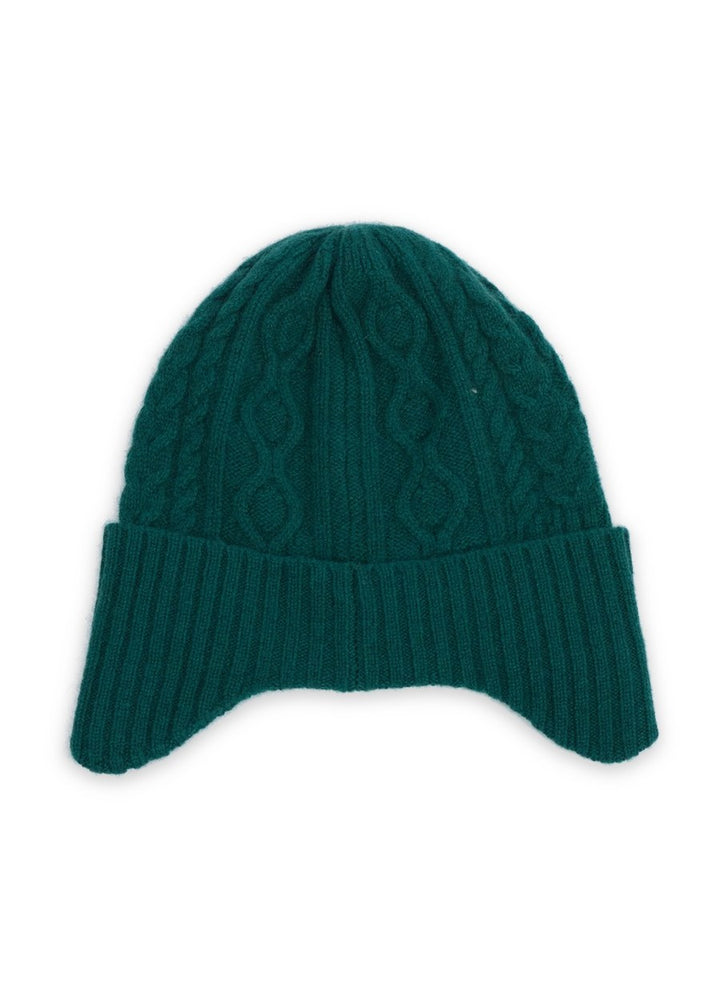 Cashmere Cable Earflap Hat