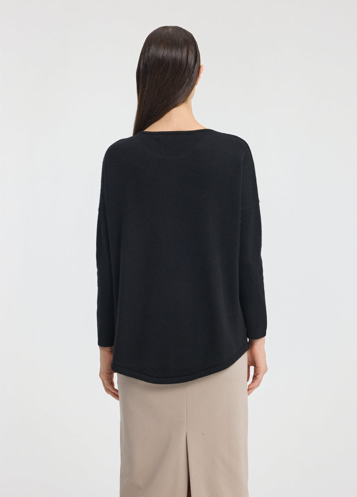 Cashmere Curved-Hem Jumper