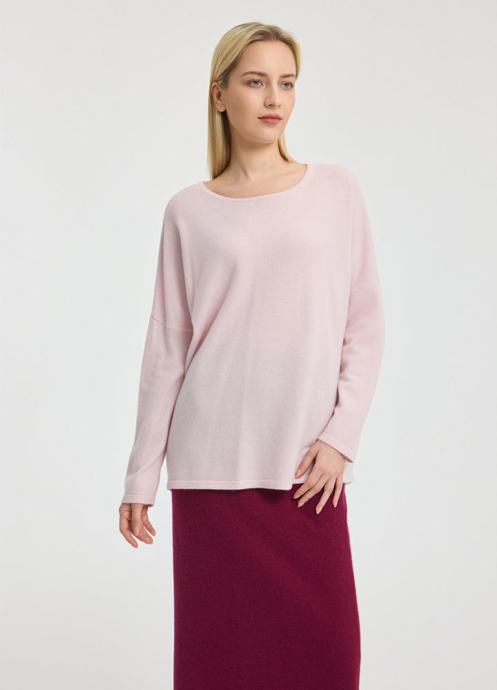 Cashmere Curved-Hem Jumper