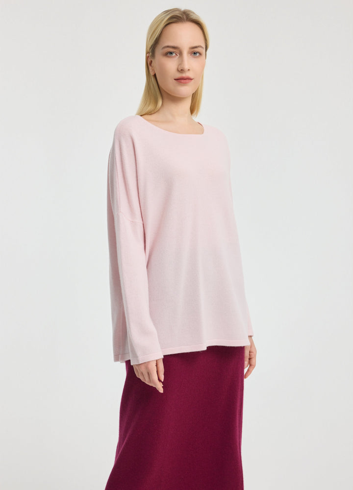 Cashmere Curved-Hem Jumper