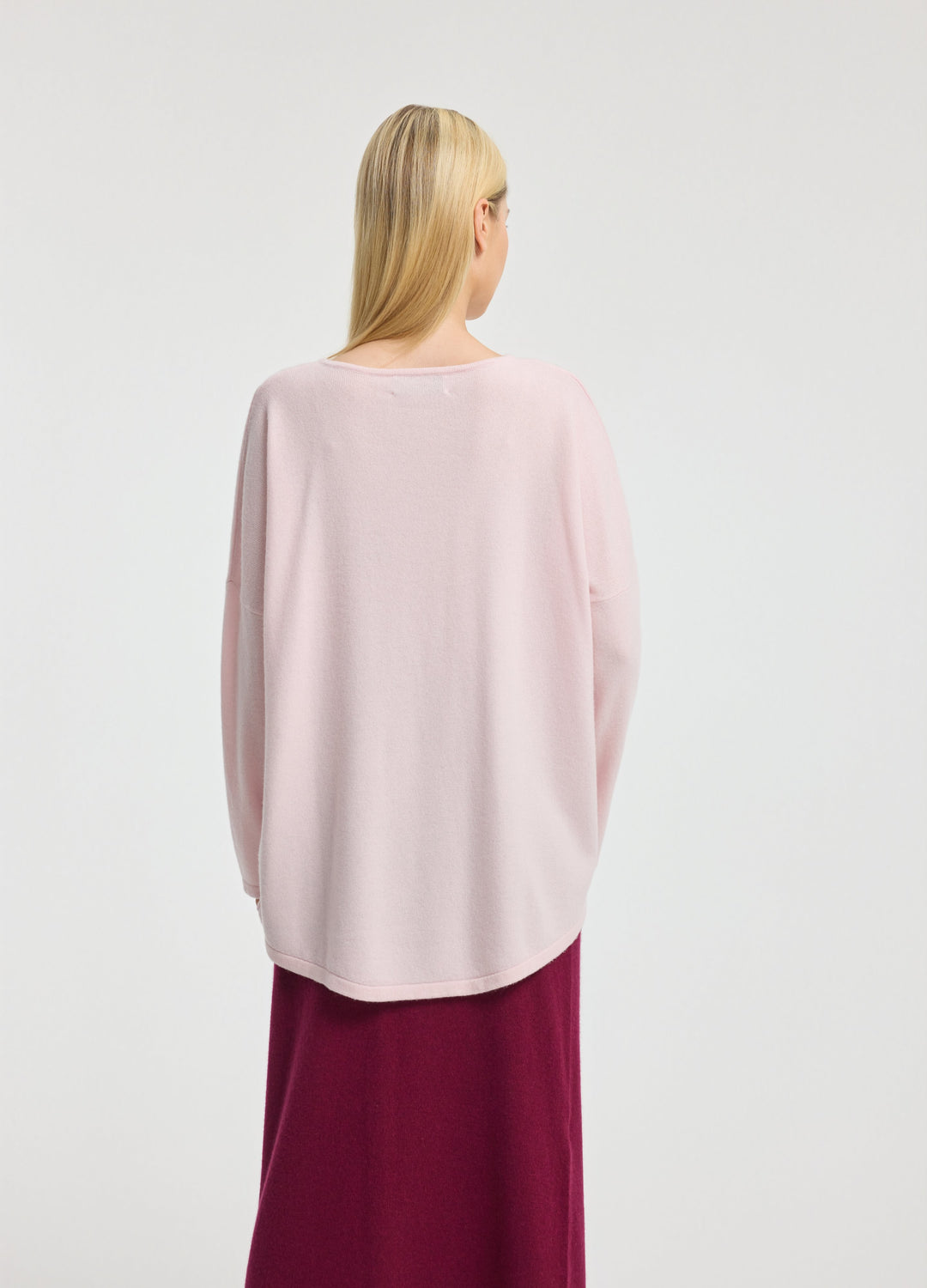 Cashmere Curved-Hem Jumper
