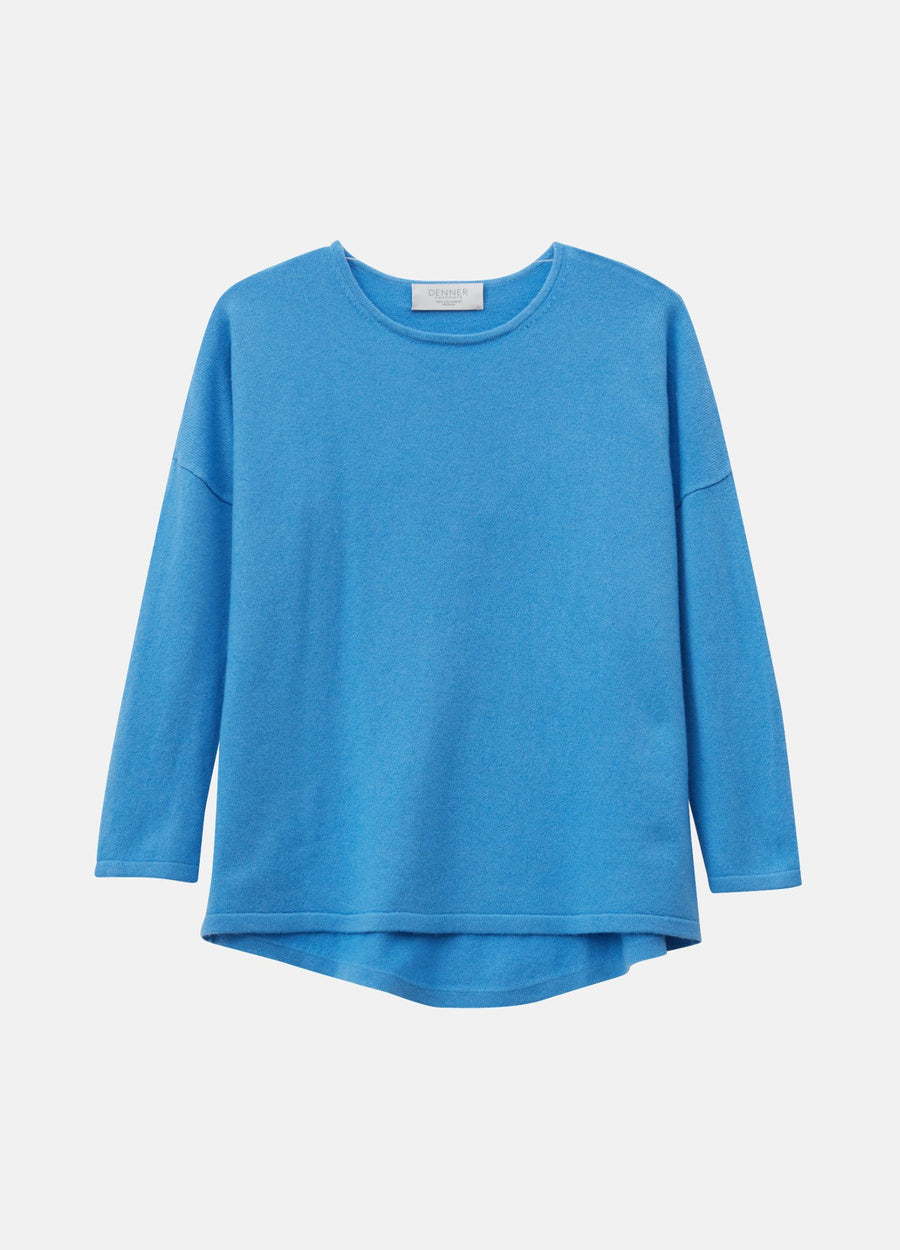 Cashmere Curved-Hem Jumper