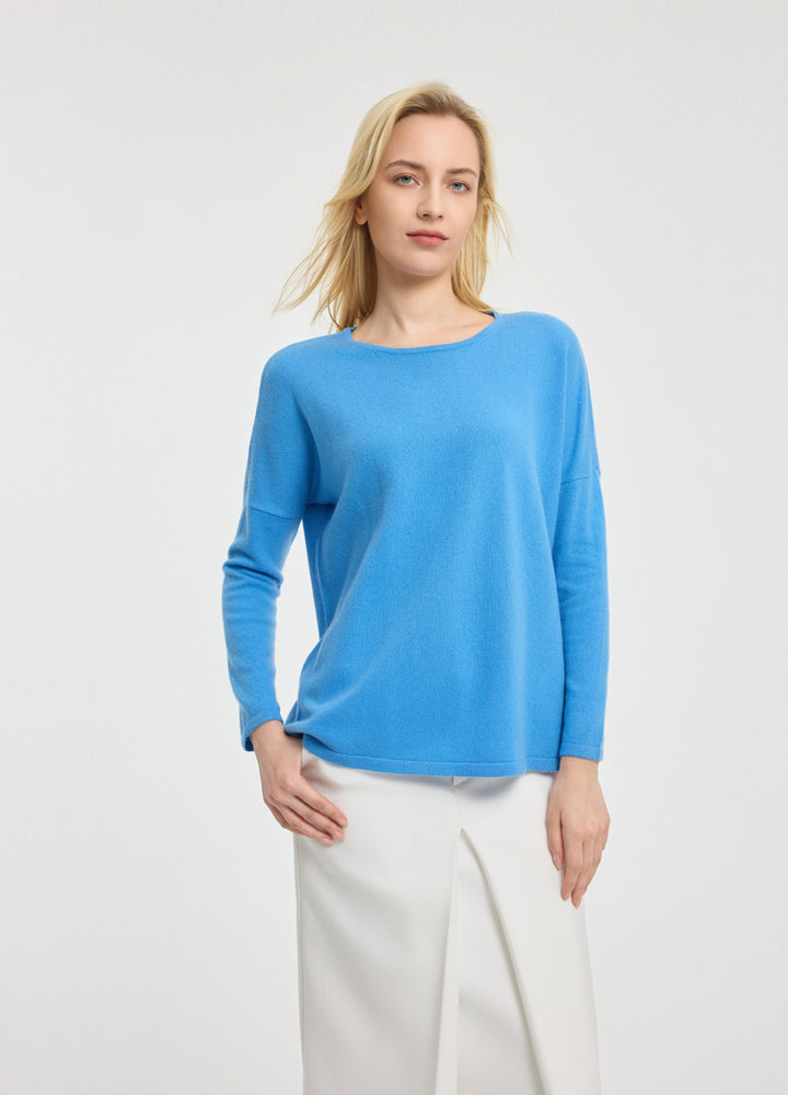Cashmere Curved-Hem Jumper