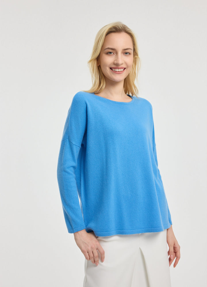 Cashmere Curved-Hem Jumper