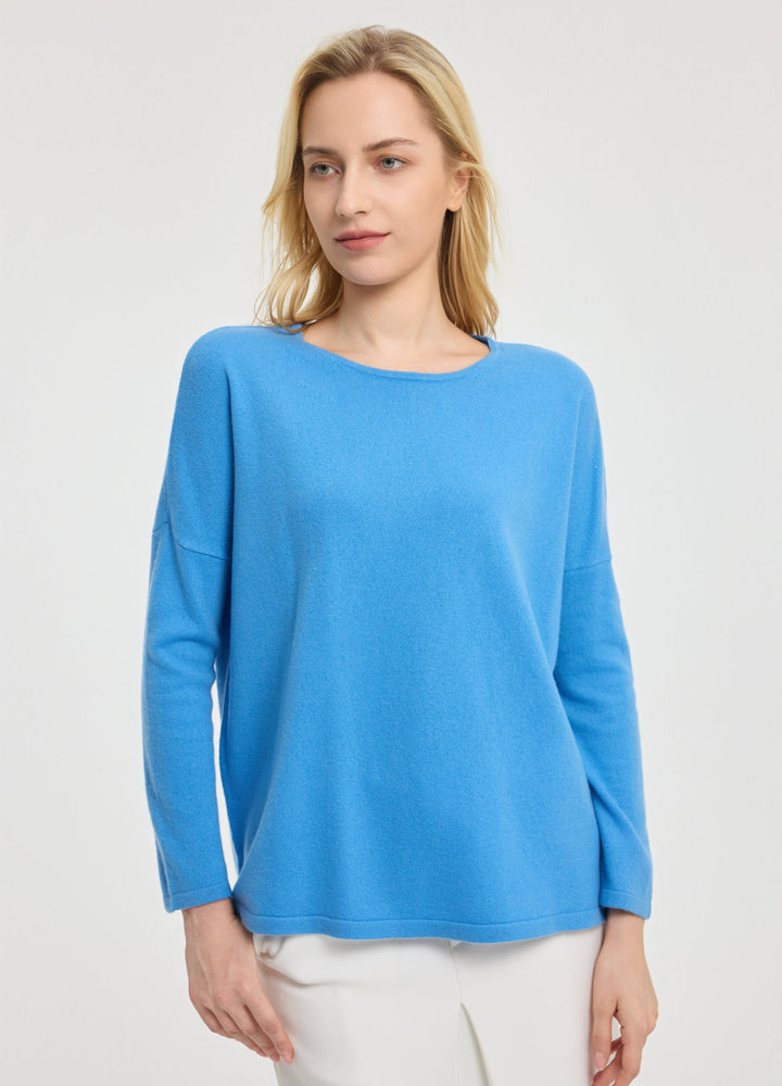 Cashmere Curved-Hem Jumper