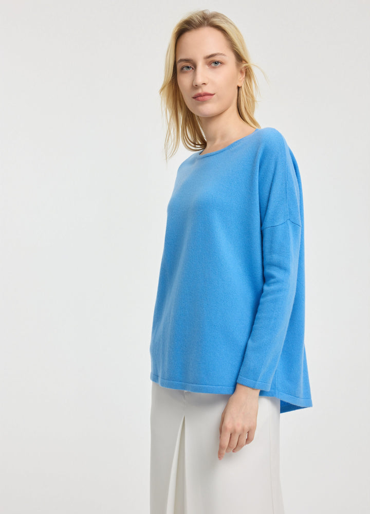 Cashmere Curved-Hem Jumper