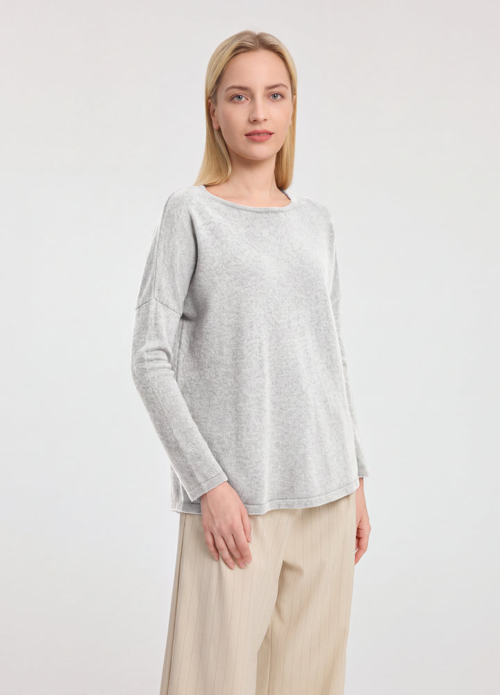 Cashmere Curved-Hem Jumper