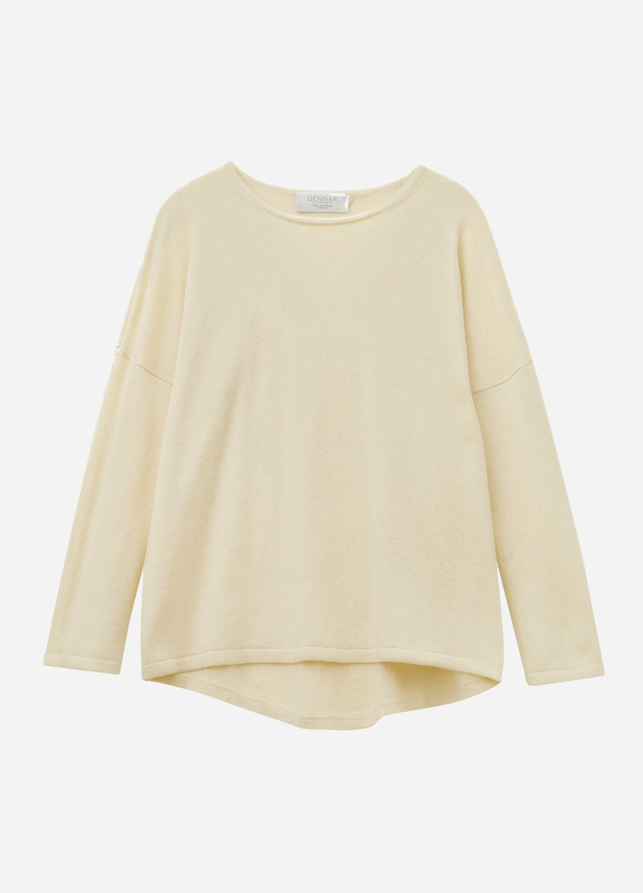 Cashmere Curved-Hem Jumper