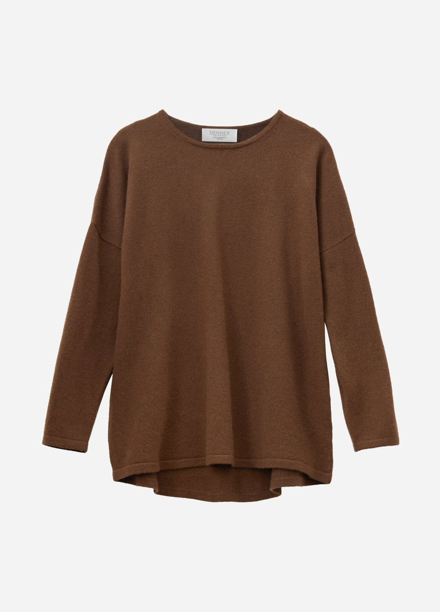 Cashmere Curved-Hem Jumper