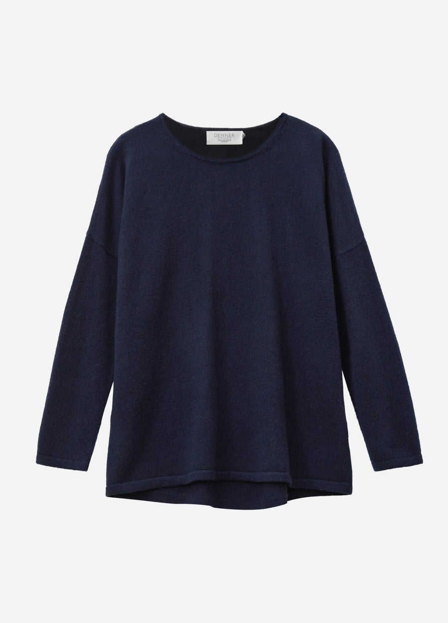 Cashmere Curved-Hem Jumper