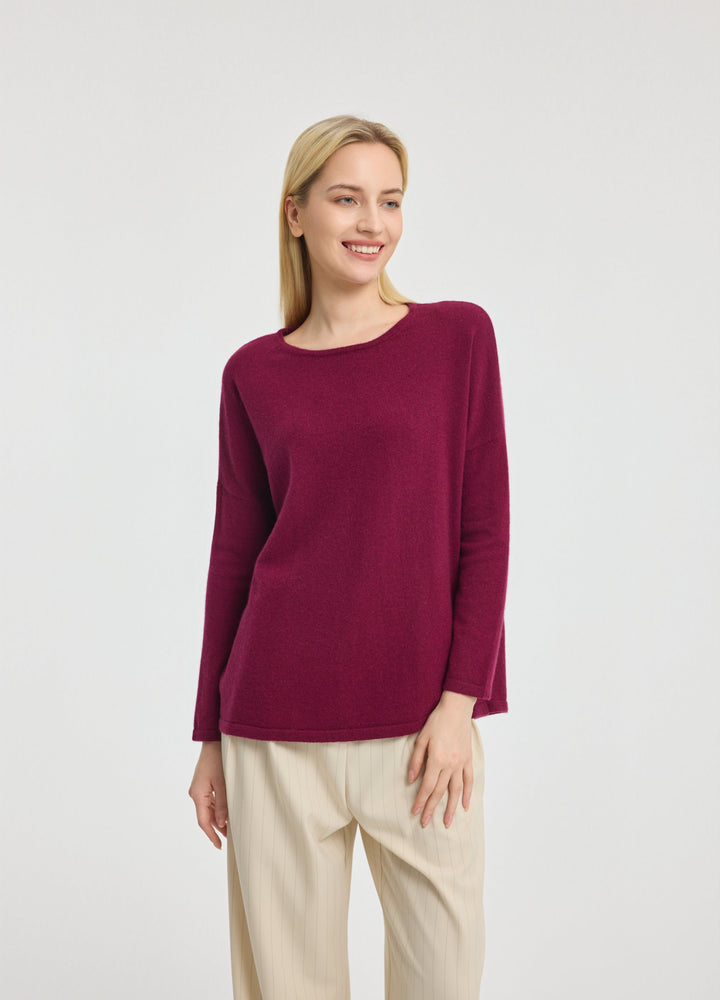 Cashmere Curved-Hem Jumper