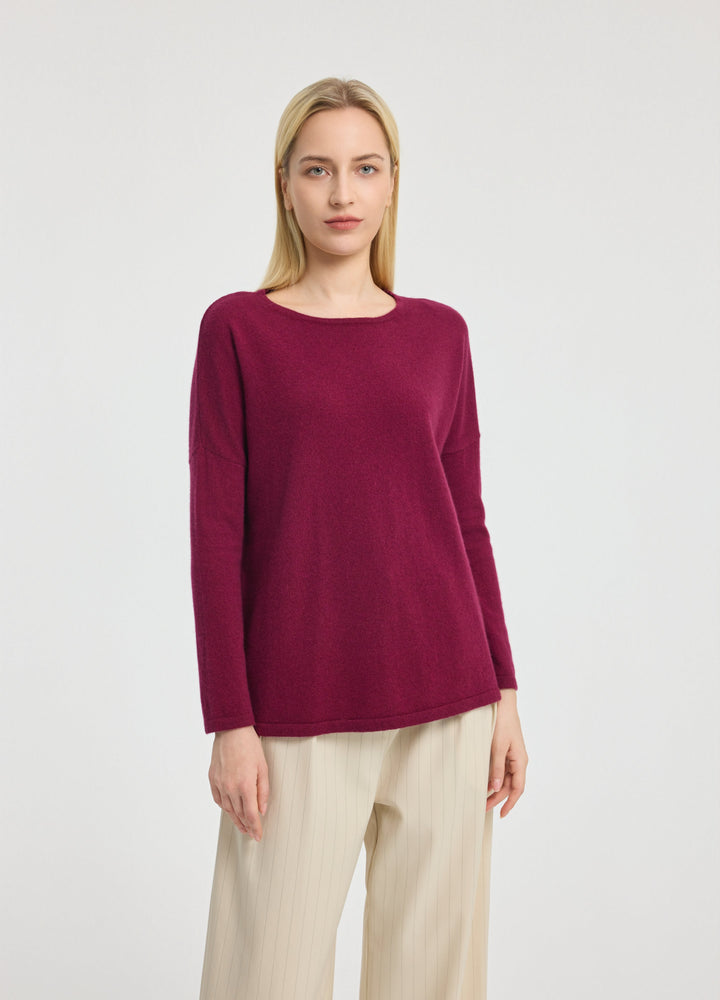 Cashmere Curved-Hem Jumper