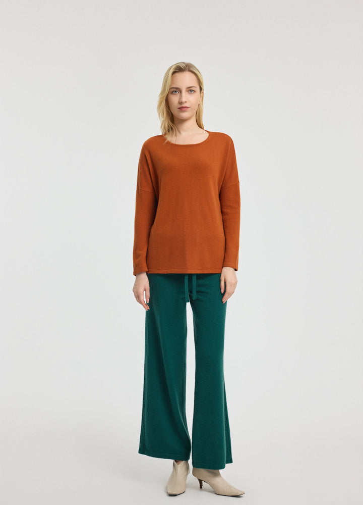 Cashmere Curved-Hem Jumper
