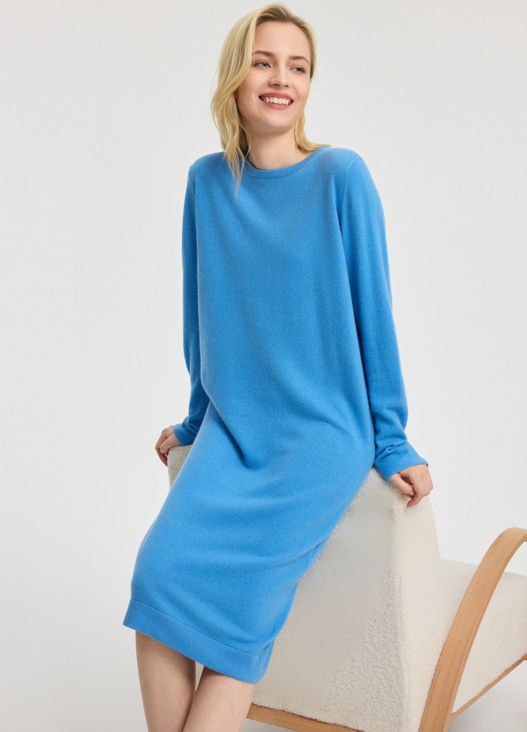 Cashmere Crew Neck Dress