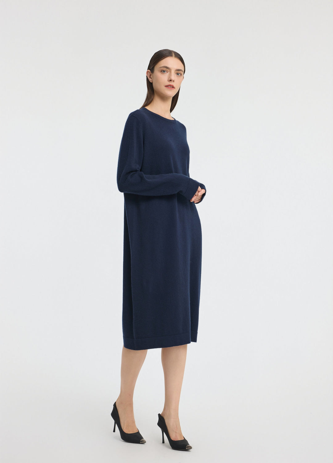 Cashmere Crew Neck Dress