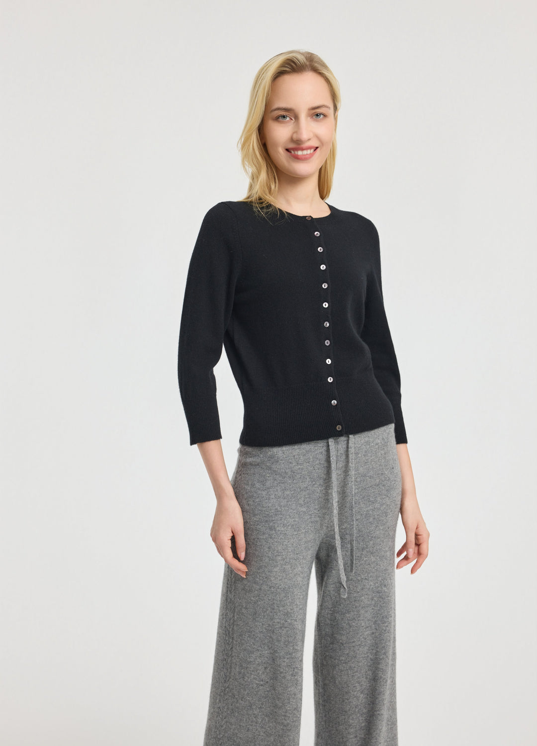 Cashmere Cropped Cardigan