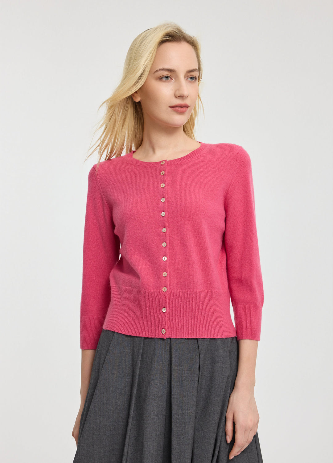 Cashmere Cropped Cardigan
