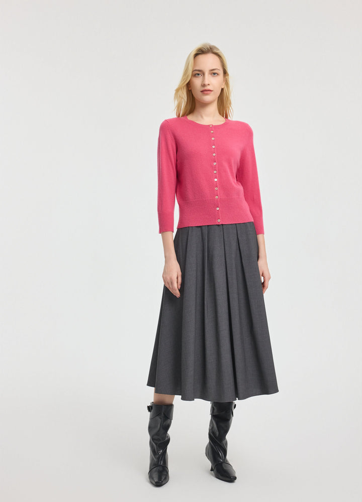 Cashmere Cropped Cardigan