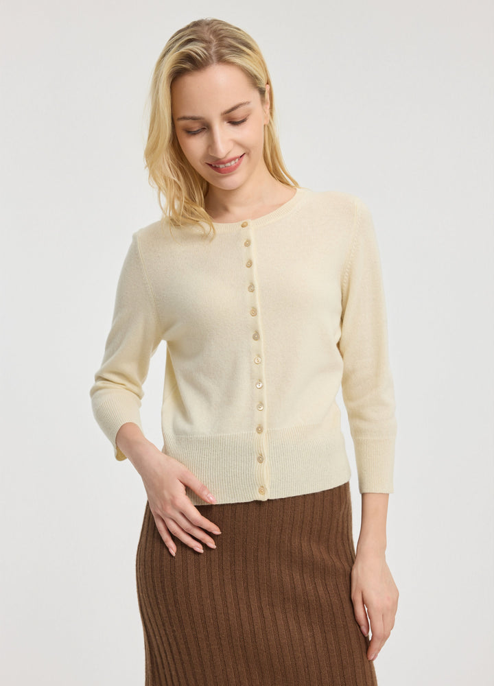 Cashmere Cropped Cardigan