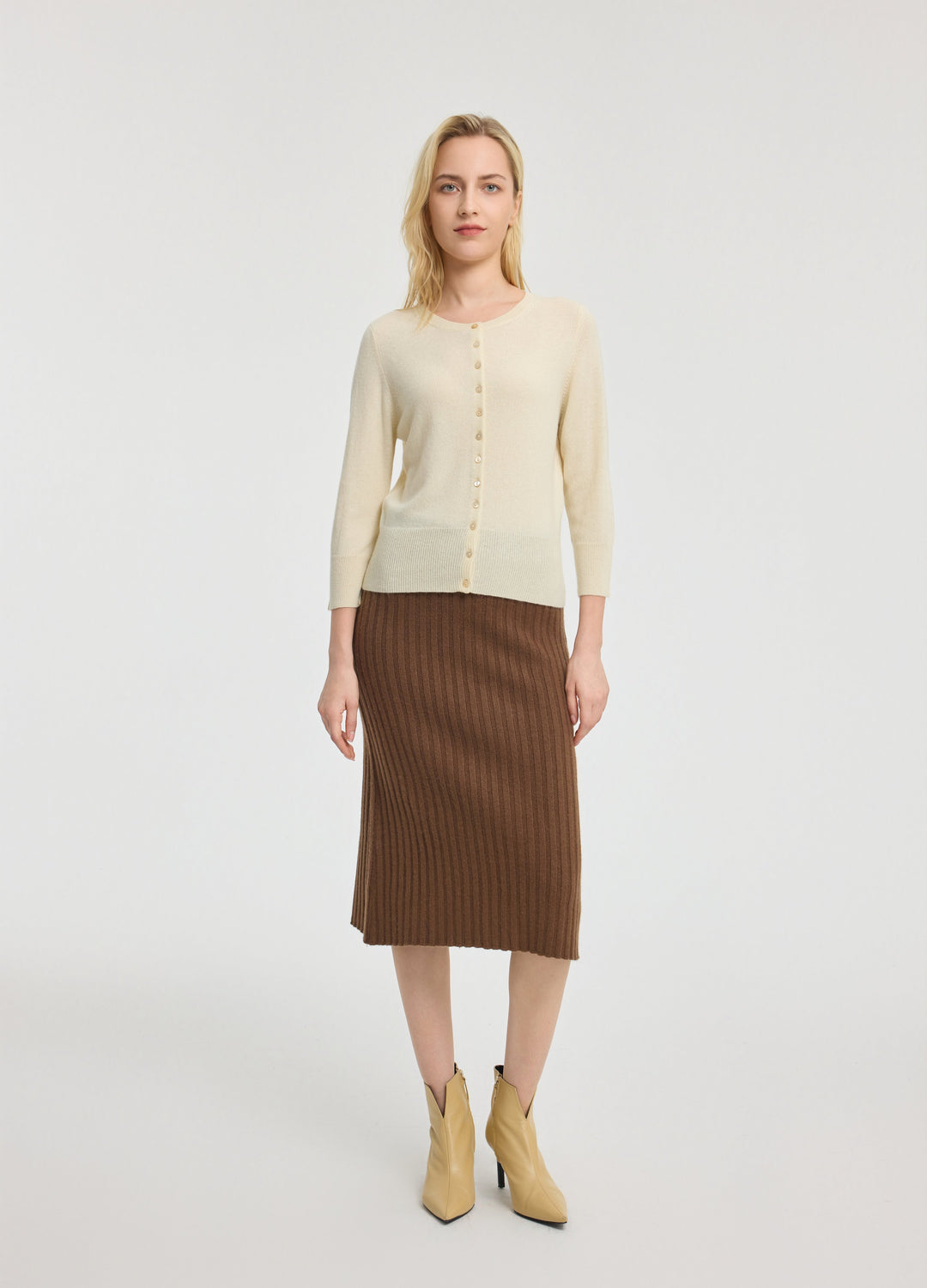 Cashmere Cropped Cardigan