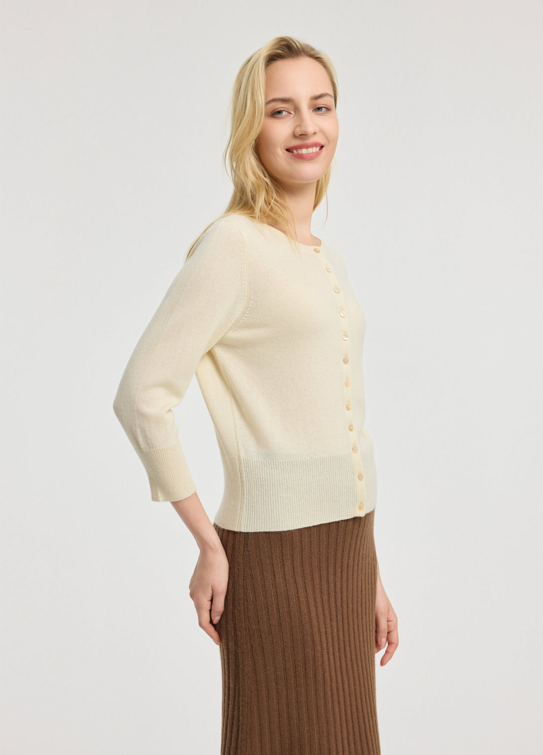 Cashmere Cropped Cardigan