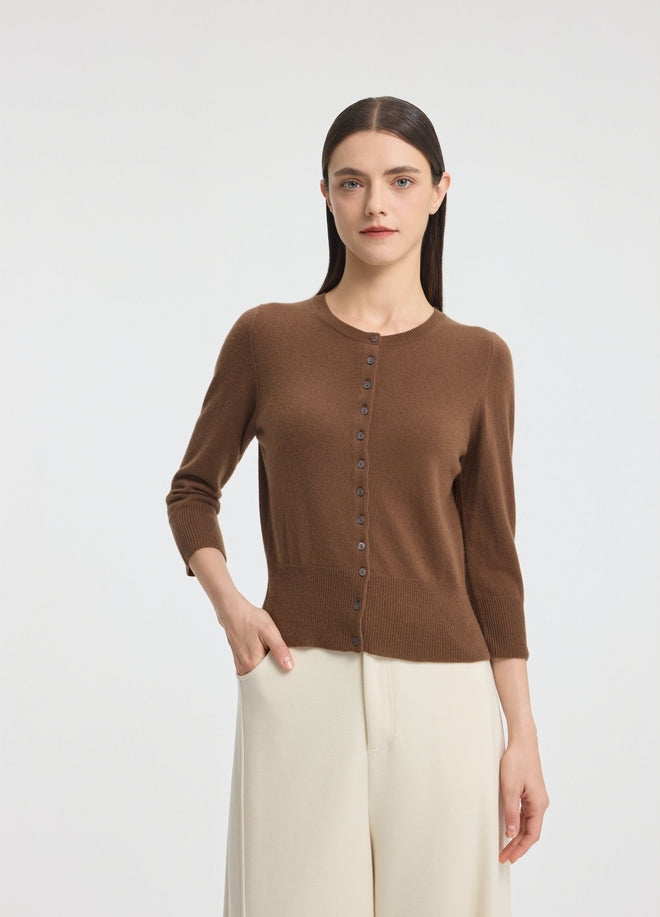 Cashmere Cropped Cardigan