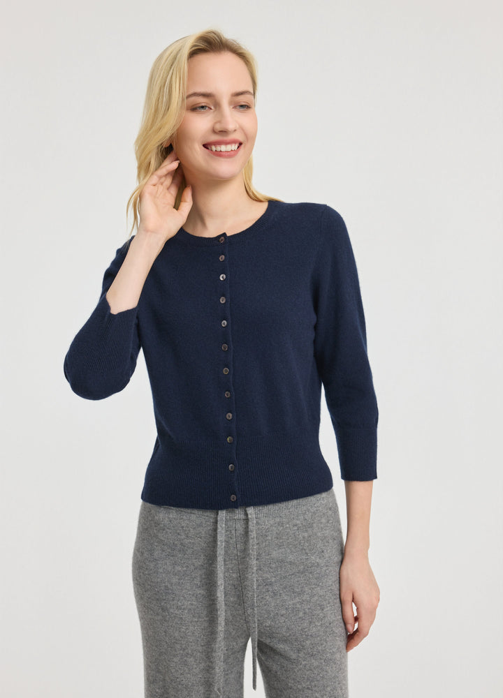 Cashmere Cropped Cardigan