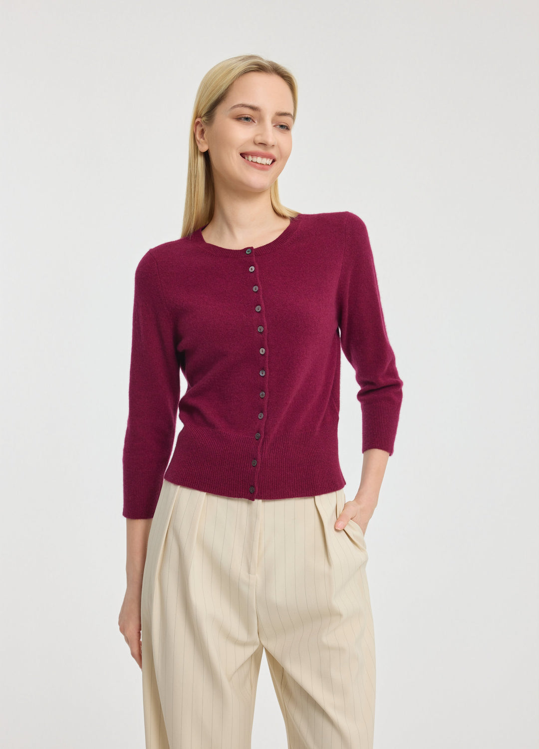 Cashmere Cropped Cardigan
