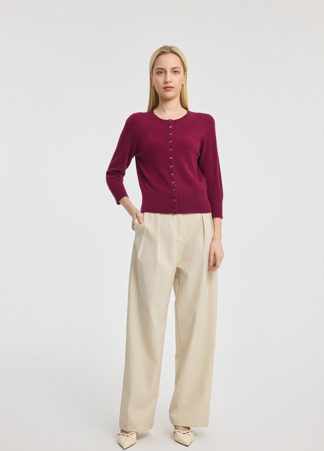 Cashmere Cropped Cardigan