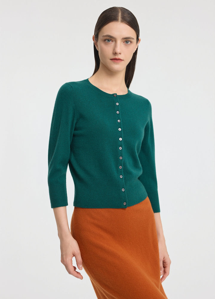Cashmere Cropped Cardigan