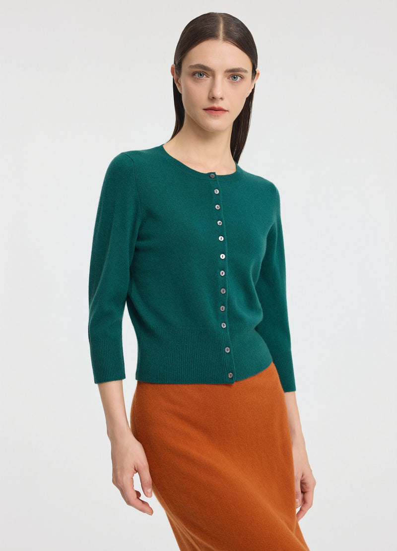 Cashmere Cropped Cardigan