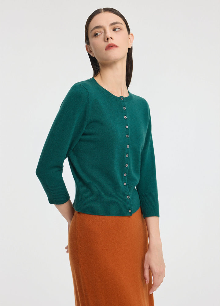 Cashmere Cropped Cardigan